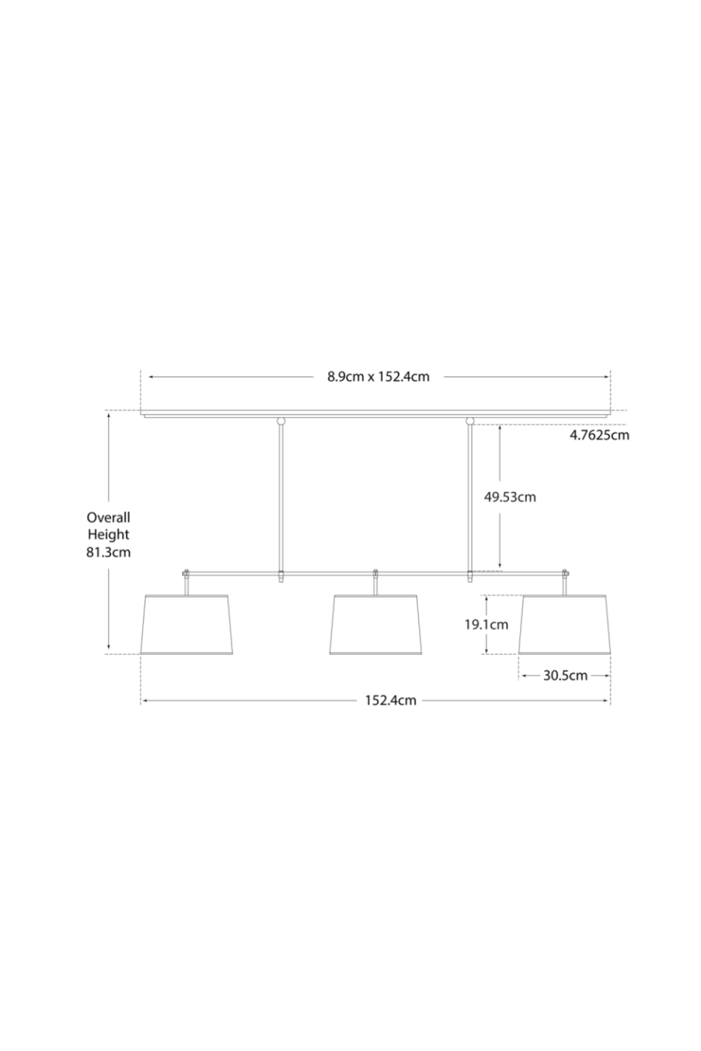 Brass Bar Paper Shade Pendant Light L | Andrew Martin | Oroa.com