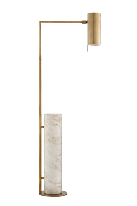 White Marble Base Floor Lamp | Andrew Martin Alma | Oroa.com