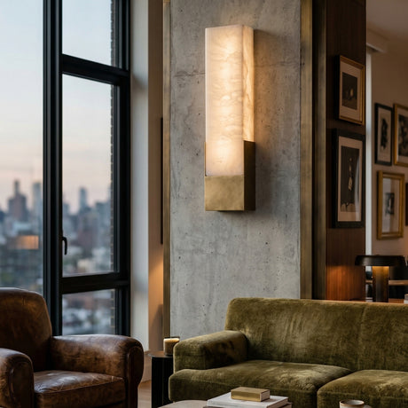   Antique Brass Frosted Glass Wall Light | Oroa.com