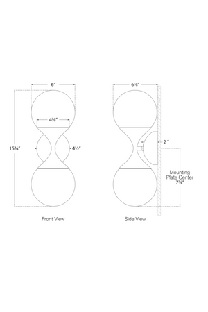 Antique Brass Double Wall Light | Andrew Martin Cristol | Oroa.com