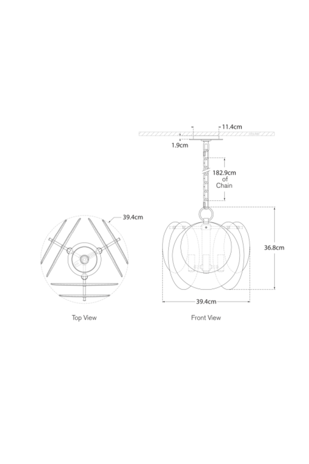 Frosted Glass Discs Chandelier | Andrew Martin Loire | Oroa.com