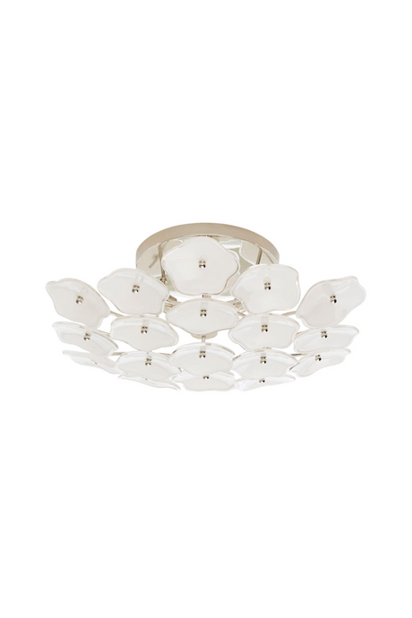 Cream Floral Glass Ceiling Lamp | Andrew Martin Leighton | Oroa.com