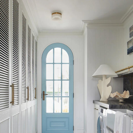   Inverted Round Alabaster Ceiling Lamp | Oroa.com