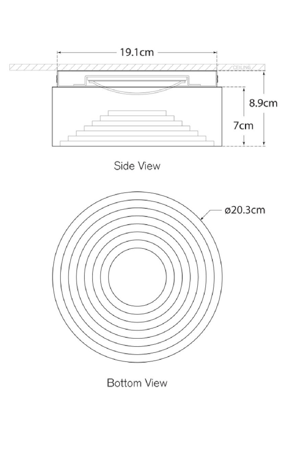 Inverted Round Alabaster Ceiling Lamp | Andrew Martin Otto | Oroa.com