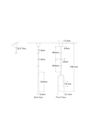 Curved Hook Pendant Lamp | Andrew Martin Rousseau | Oroa.com