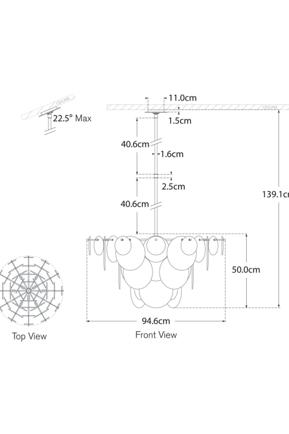 Glass Plates Chandelier | Andrew Martin Loire | Oroatrade.com