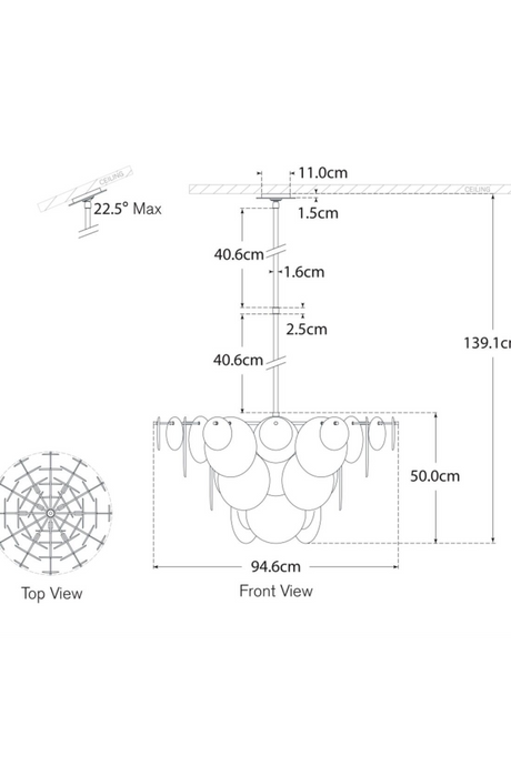 Glass Plates Chandelier | Andrew Martin Loire | Oroatrade.com
