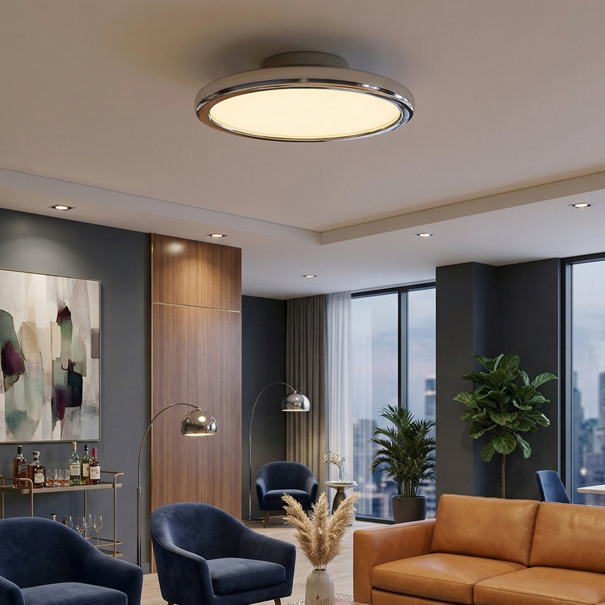   Frosted Round Ceiling Lamp | Oroa.com