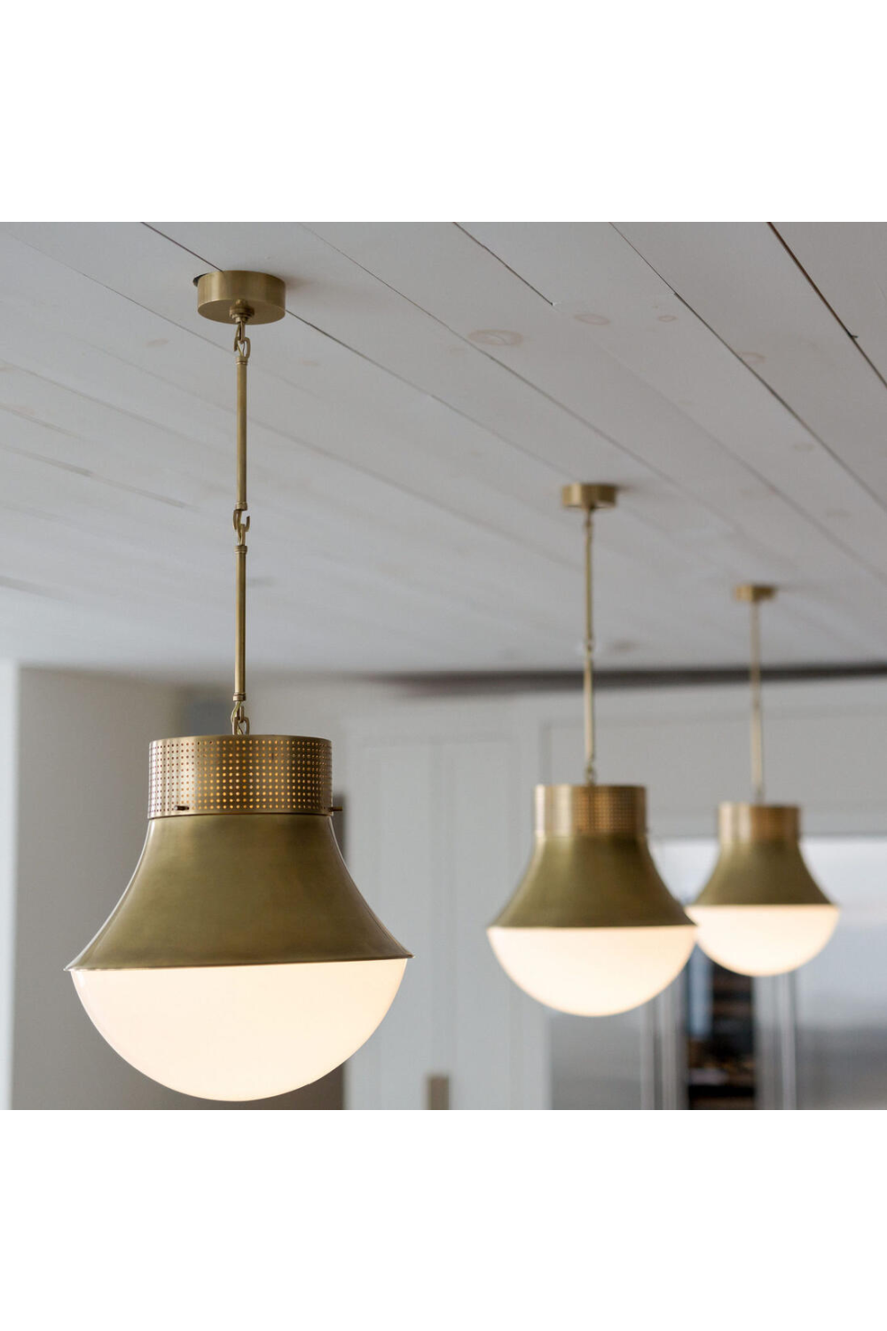 Curved Metal Pendant Lamp | Andrew Martin Precision | Oroa.com