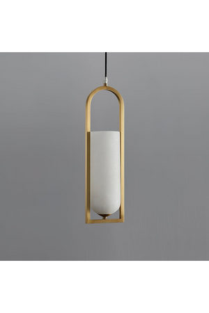 Elongated Alabaster Pendant Lamp | Andrew Martin Melange | Oroa.com