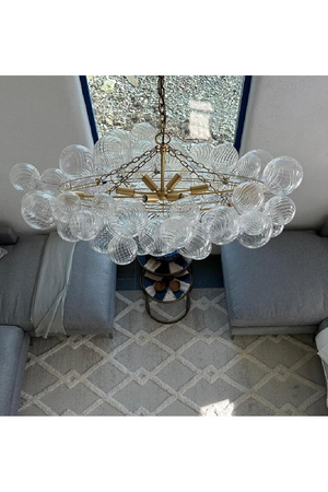 Swirl Patterned Glass Orbs Chandelier | Andrew Martin Talia | Oroa.com