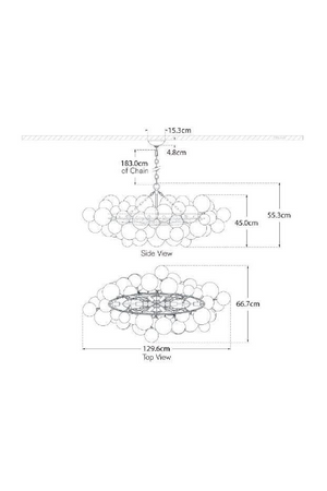 Swirl Patterned Glass Orbs Chandelier | Andrew Martin Talia | Oroa.com