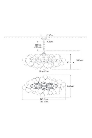 Swirl Patterned Glass Orbs Chandelier | Andrew Martin Talia | Oroa.com