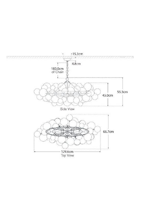 Swirl Patterned Glass Orbs Chandelier | Andrew Martin Talia | Oroa.com
