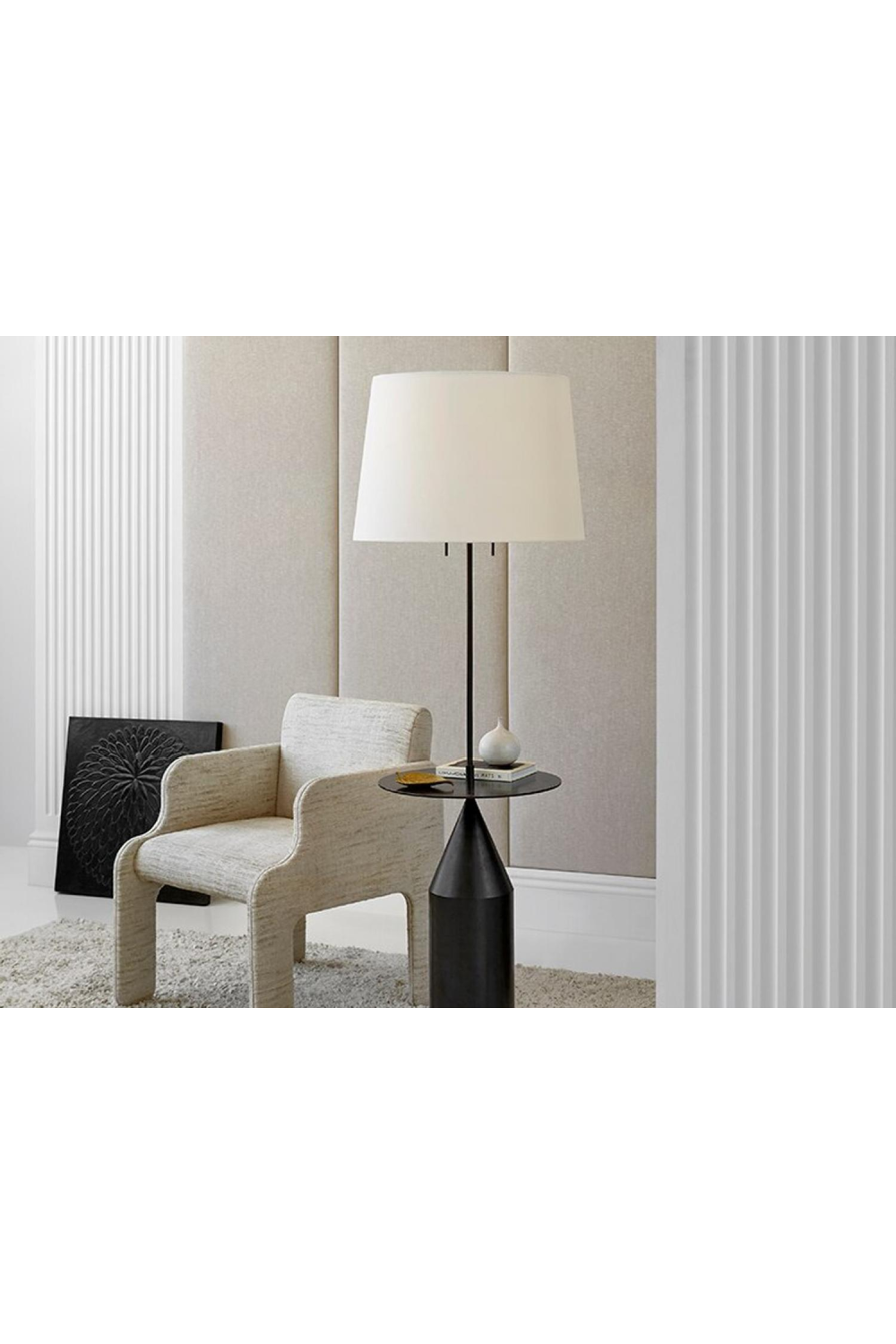 Black Aged Iron Floor Lamp | Andrew Martin Zephyr | Oroa.com