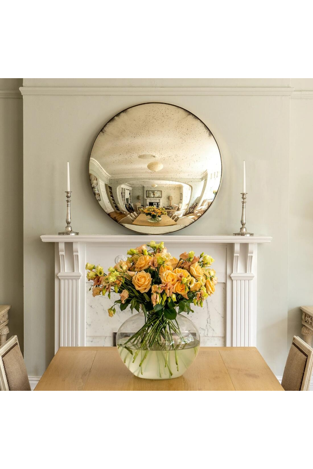 Silver Decorative Convex Mirror | Andrew Martin Richmond | Oroa.com