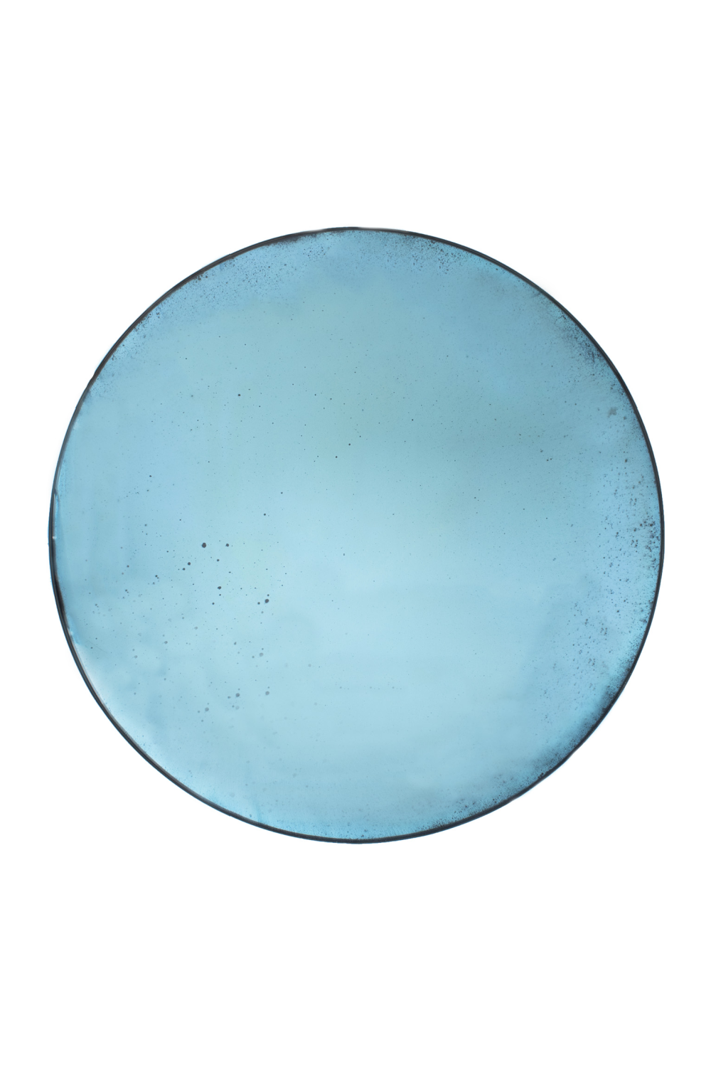 Aged Blue Round Convex Mirror | Andrew Martin Shoreditch | Oroa.com