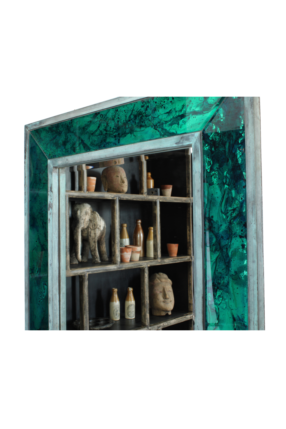 Green Rectangular Beveled Mirror | Andrew Martin Chelsea | Oroa.com