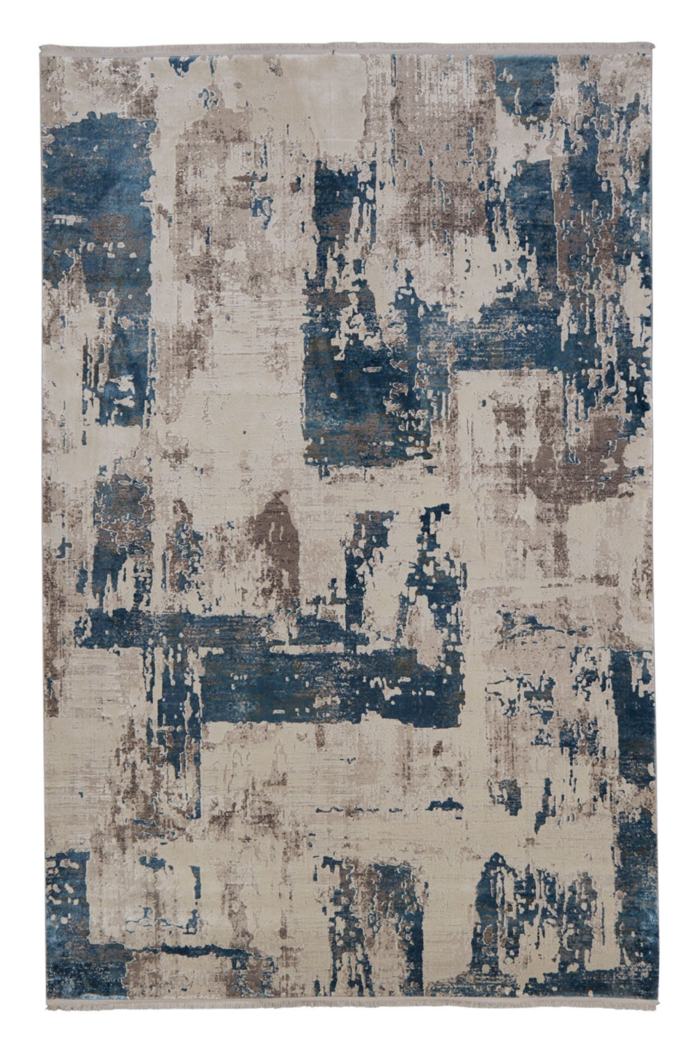 Blue and Beige Patterned Rug | Andrew Martin Azra | Oroa.com