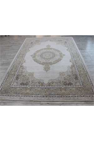 Gray Medallion Motif Persian Rug | Andrew Martin Soraya | Oroa.com