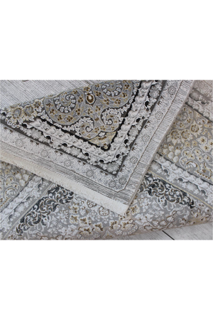 Gray Medallion Motif Persian Rug | Andrew Martin Soraya | Oroa.com