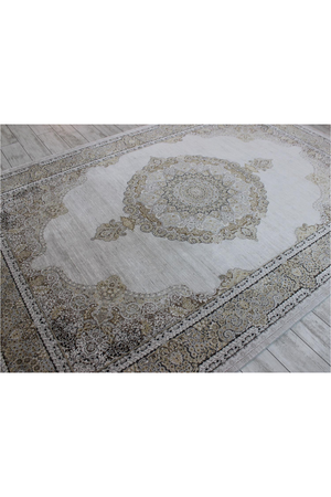 Gray Medallion Motif Persian Rug | Andrew Martin Soraya | Oroa.com