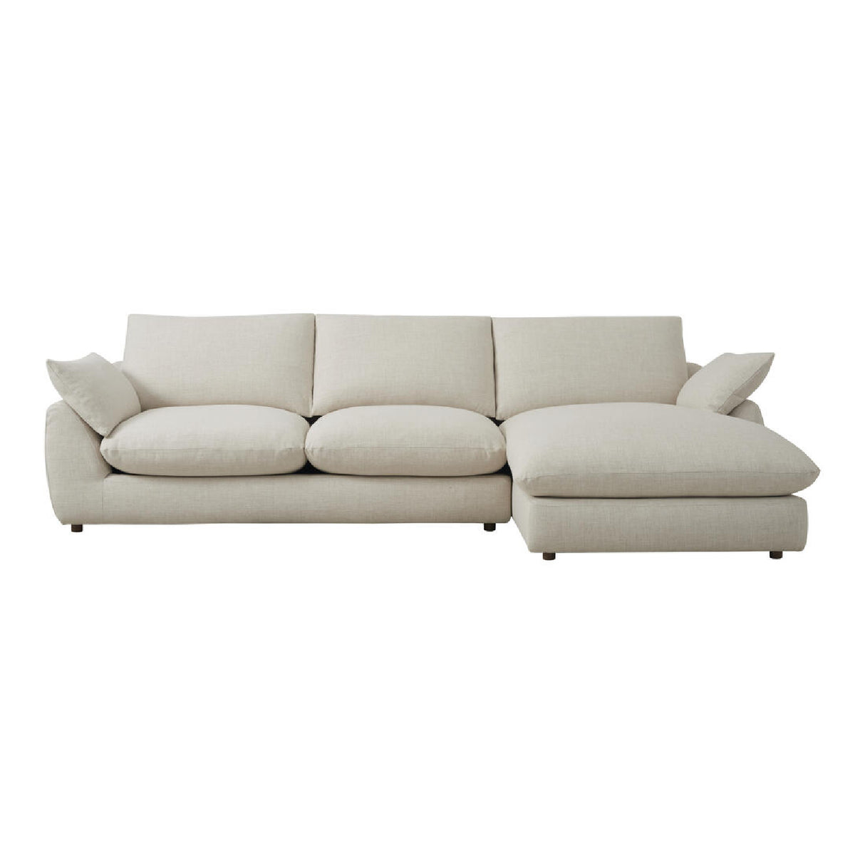   Neutral Linen Corner Sofa | Oroa.com