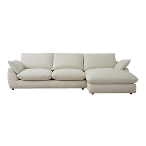   Neutral Linen Corner Sofa | Oroa.com
