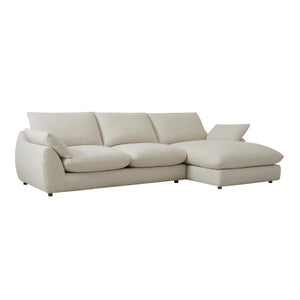   Neutral Linen Corner Sofa | Oroa.com