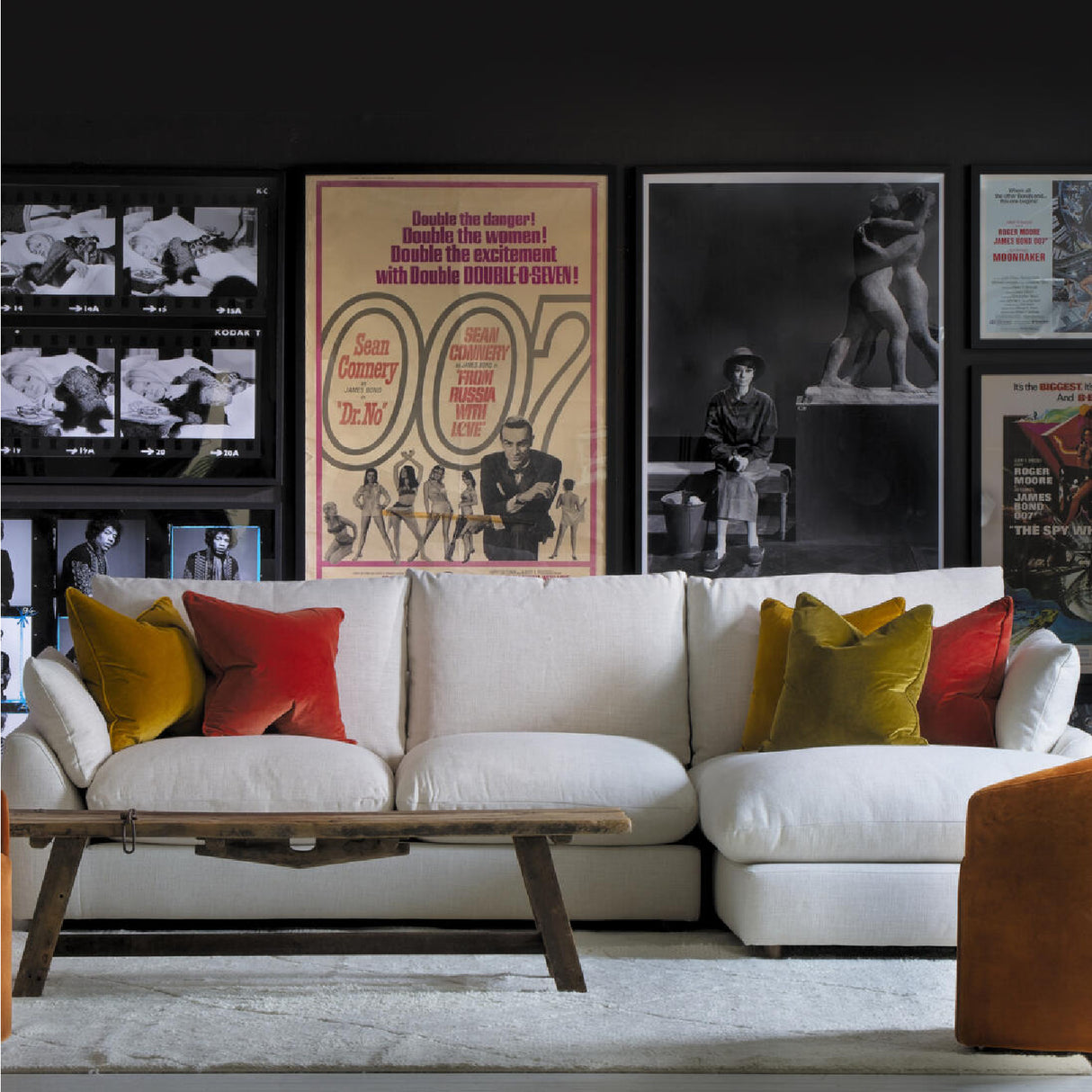   Neutral Linen Corner Sofa | Oroa.com