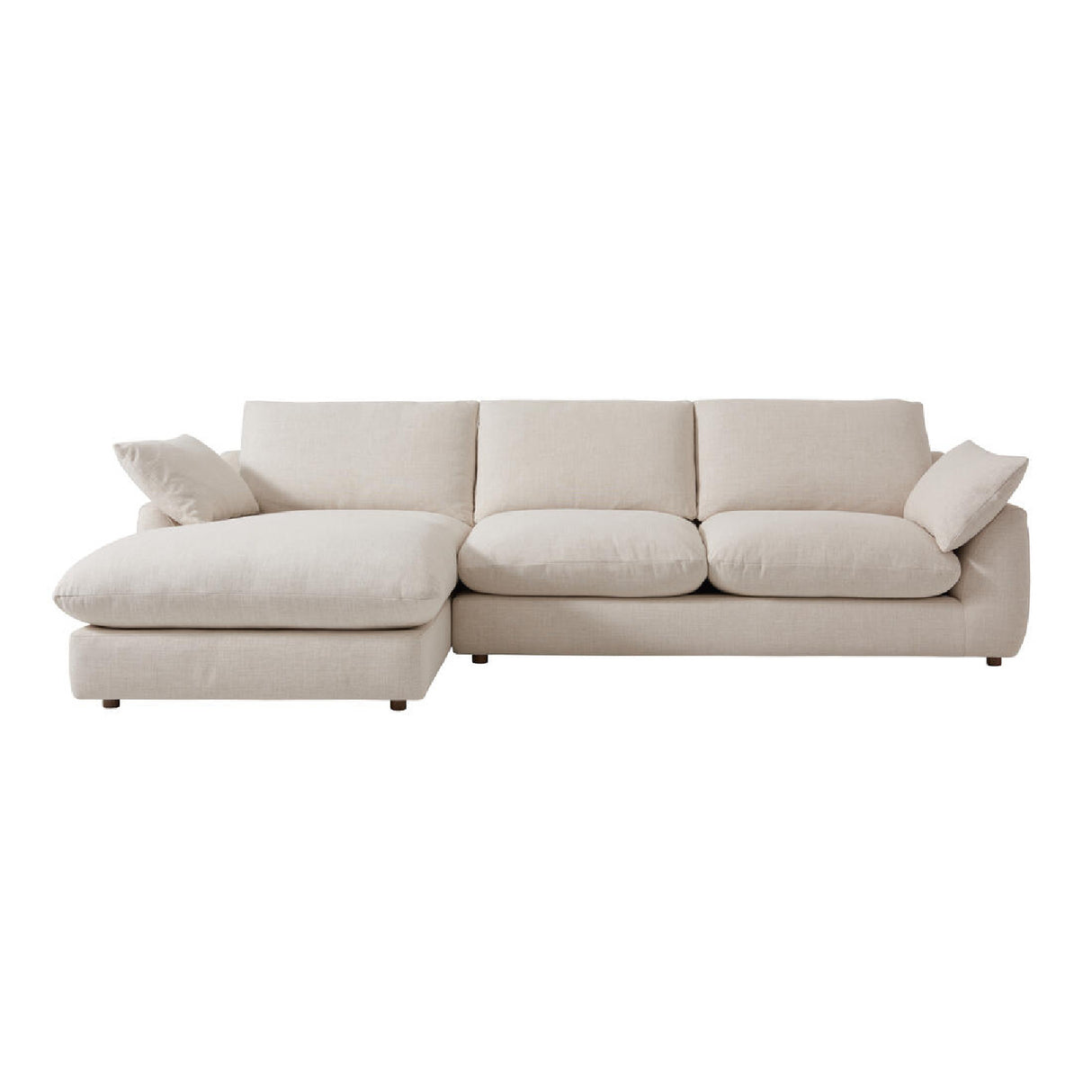   Neutral Linen Corner Sofa | Oroa.com