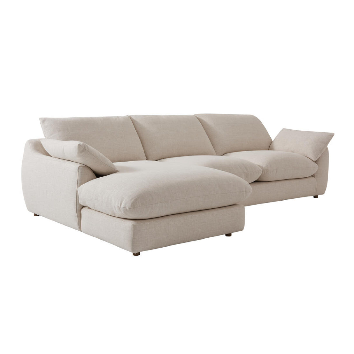   Neutral Linen Corner Sofa | Oroa.com