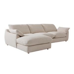   Neutral Linen Corner Sofa | Oroa.com