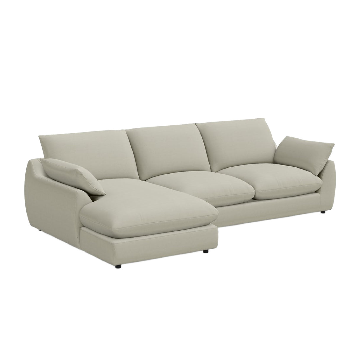   Gray Corner Sofa with Chaise | Oroa.com