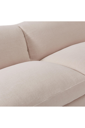 Beige Linen Curved Sofa | Andrew Martin Lady May | Oroa.com