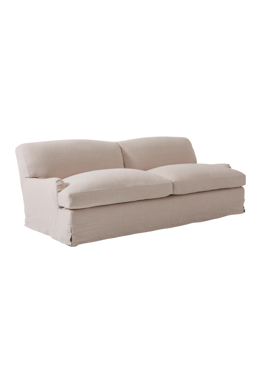 Beige Linen Curved Sofa | Andrew Martin Lady May | Oroa.com