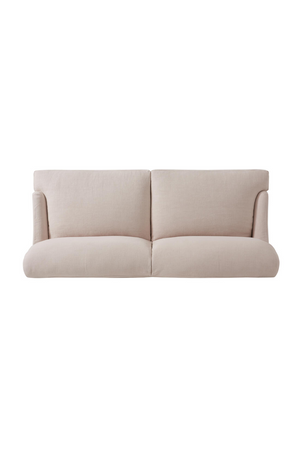Beige Linen Curved Sofa | Andrew Martin Lady May | Oroa.com
