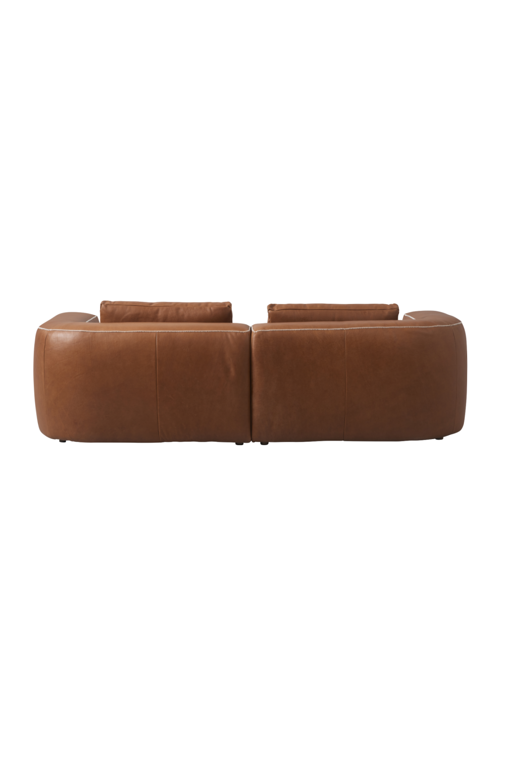 Brown Leather Modern Sectional Sofa | Andrew Martin Joshua | Oroa.com