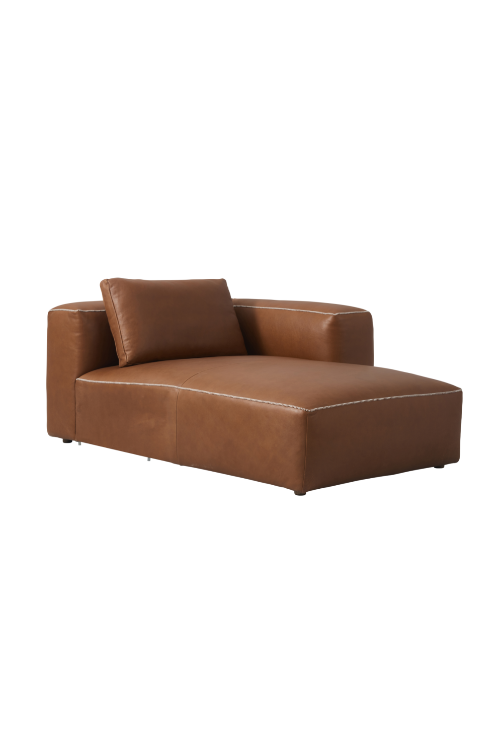 Brown Leather Modern Sectional Sofa | Andrew Martin Joshua | Oroa.com