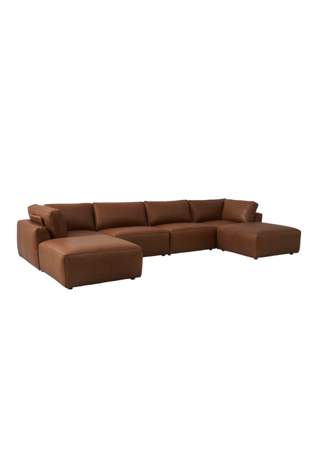Brown Leather Sectional Sofa | Andrew Martin Arthur | Oroa.com