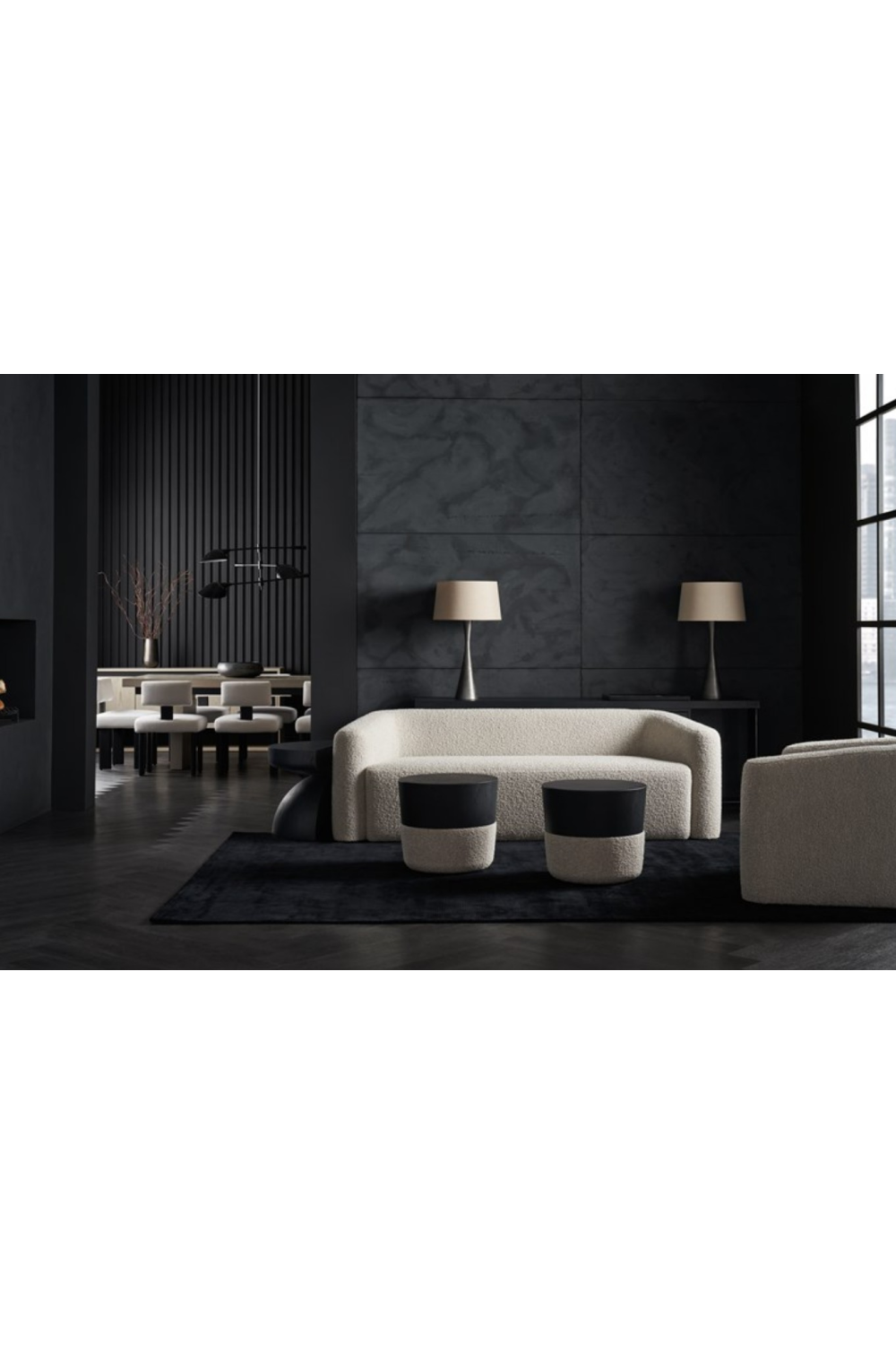 White Boucle Sofa | Andrew Martin Faye | Oroa.com