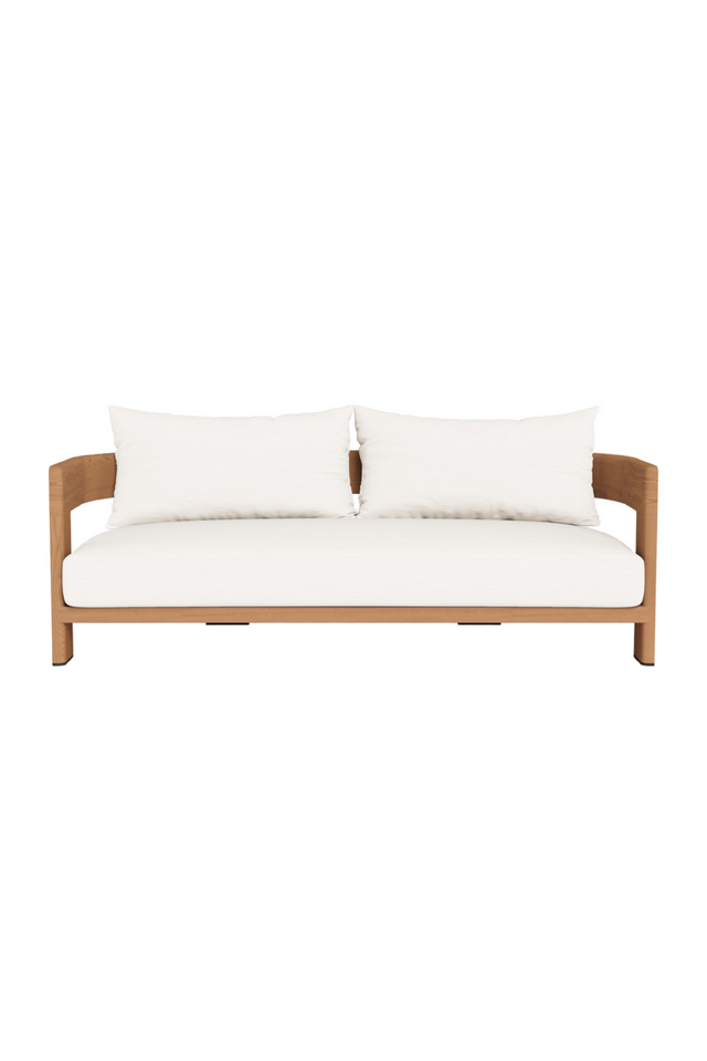 Outdoor Natural Teak Sofa | Andrew Martin Caicos | Oroa.com