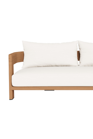 Outdoor Natural Teak Sofa | Andrew Martin Caicos | Oroa.com