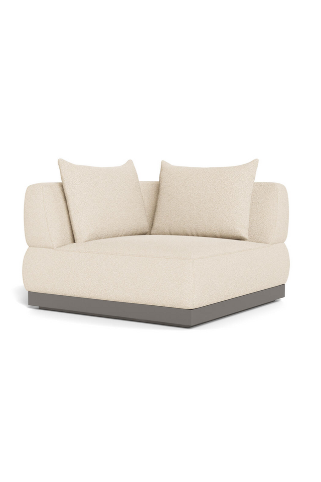 Cream Bouclé Outdoor Sectional Sofa | Andrew Martin Amalfi | Oroa.com