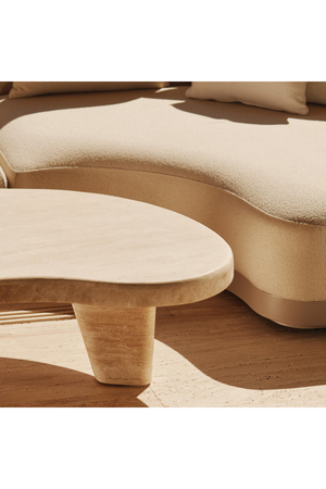 Cream Bouclé Outdoor Sectional Sofa | Andrew Martin Amalfi | Oroa.com