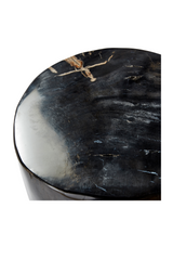 Hand-Polished Petrified Wood Side Table | Andrew Martin Log