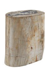 Hand-Polished Petrified Wood Side Table | Andrew Martin Log