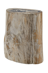 Hand-Polished Petrified Wood Side Table | Andrew Martin Log