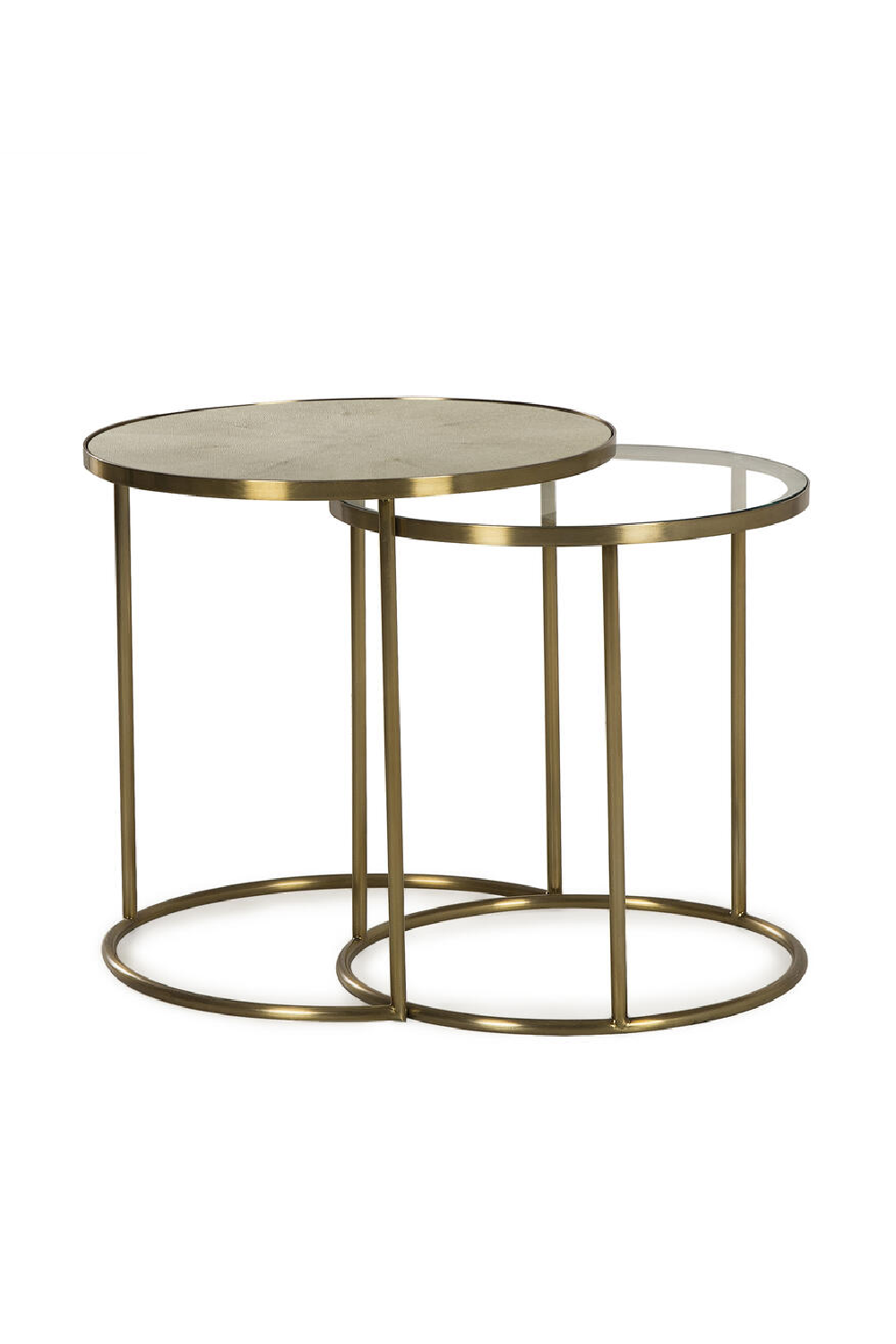 Brass Framed Nesting Side Tables (2) | Andrew Martin Ringo | Oroa.com