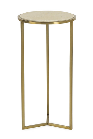 Cream Shagreen Accent Table | Andrew Martin Holly | Oroa.com